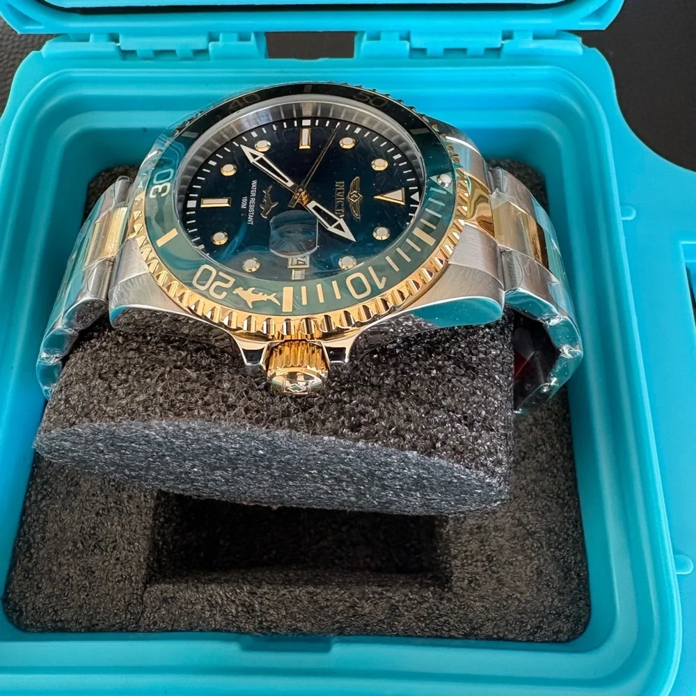Invicta Pro Diver Men's Watch - 43mm, Gold, Steel (48791) in Hard Case - Picture 5 of 8